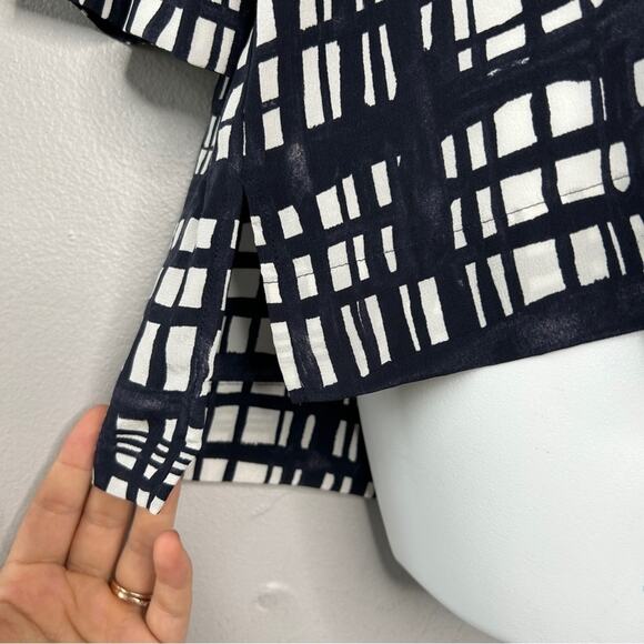 MADEWELL Mulberry Silk Top Womens Size Small Boxy Abstract Lightweight - Picture 5 of 9